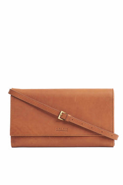 kirsty clutch cognac by O My Bag at thegreenlabels.com