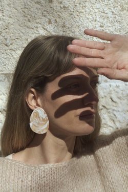 Shop la madrague earrings by Hello Zephyr on thegreenlabels.com
