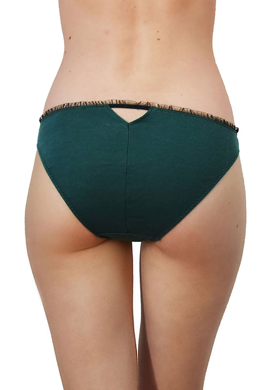 Shop la  ¯ta panties dark green by Olly Lingerie on thegreenlabels.com