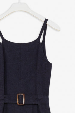 shop laoura jumpsuit eco deep sea flannel by Frisur at thegreenlabels
