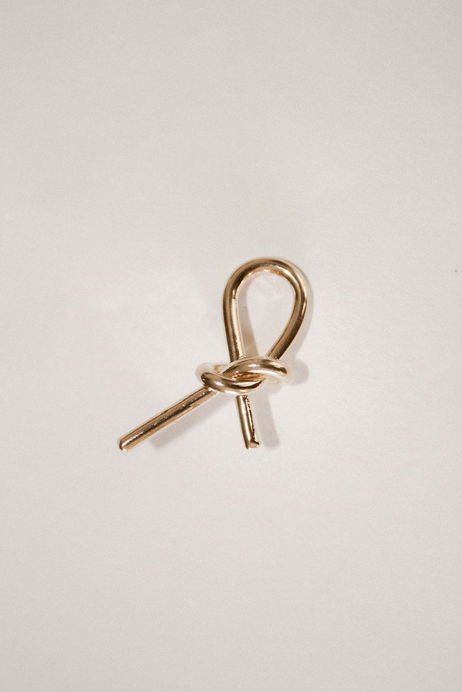 large knot earring gold by Sunny Afternoon on thegreenlabels.com