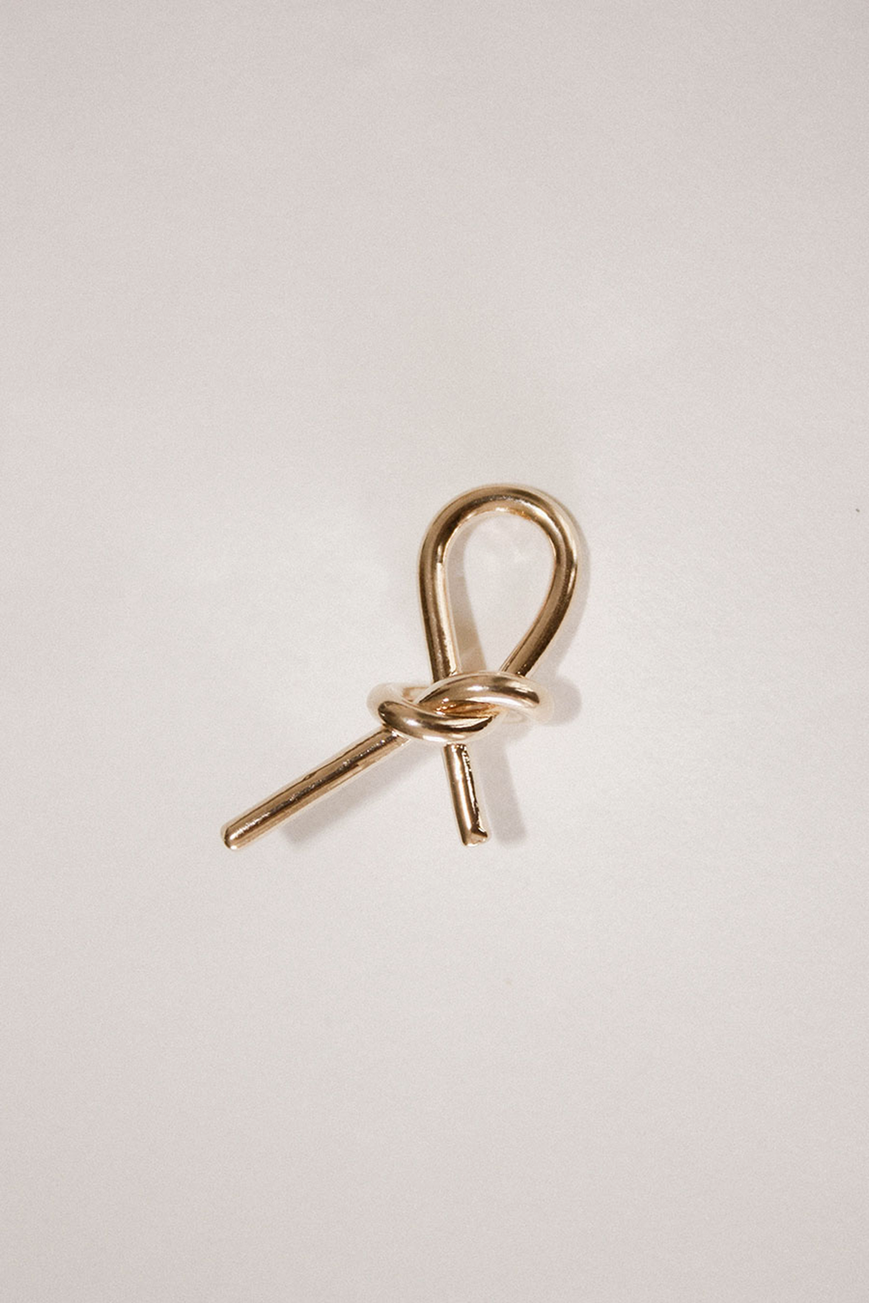 large knot earring gold by Sunny Afternoon on thegreenlabels.com