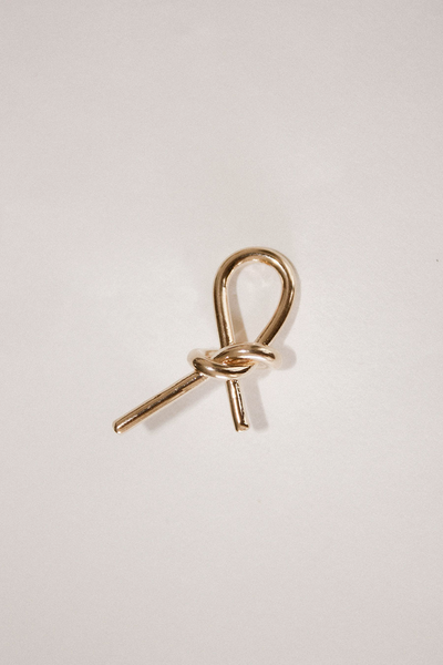 large knot earring gold by Sunny Afternoon on thegreenlabels.com