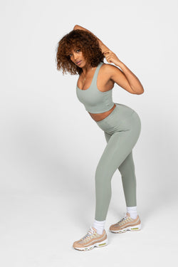 shop compressive high-rise legging agave by girlfriend collective at thegreenlabels