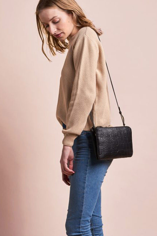lola black soft grain & classic leather by O My Bag on thegreenlabels