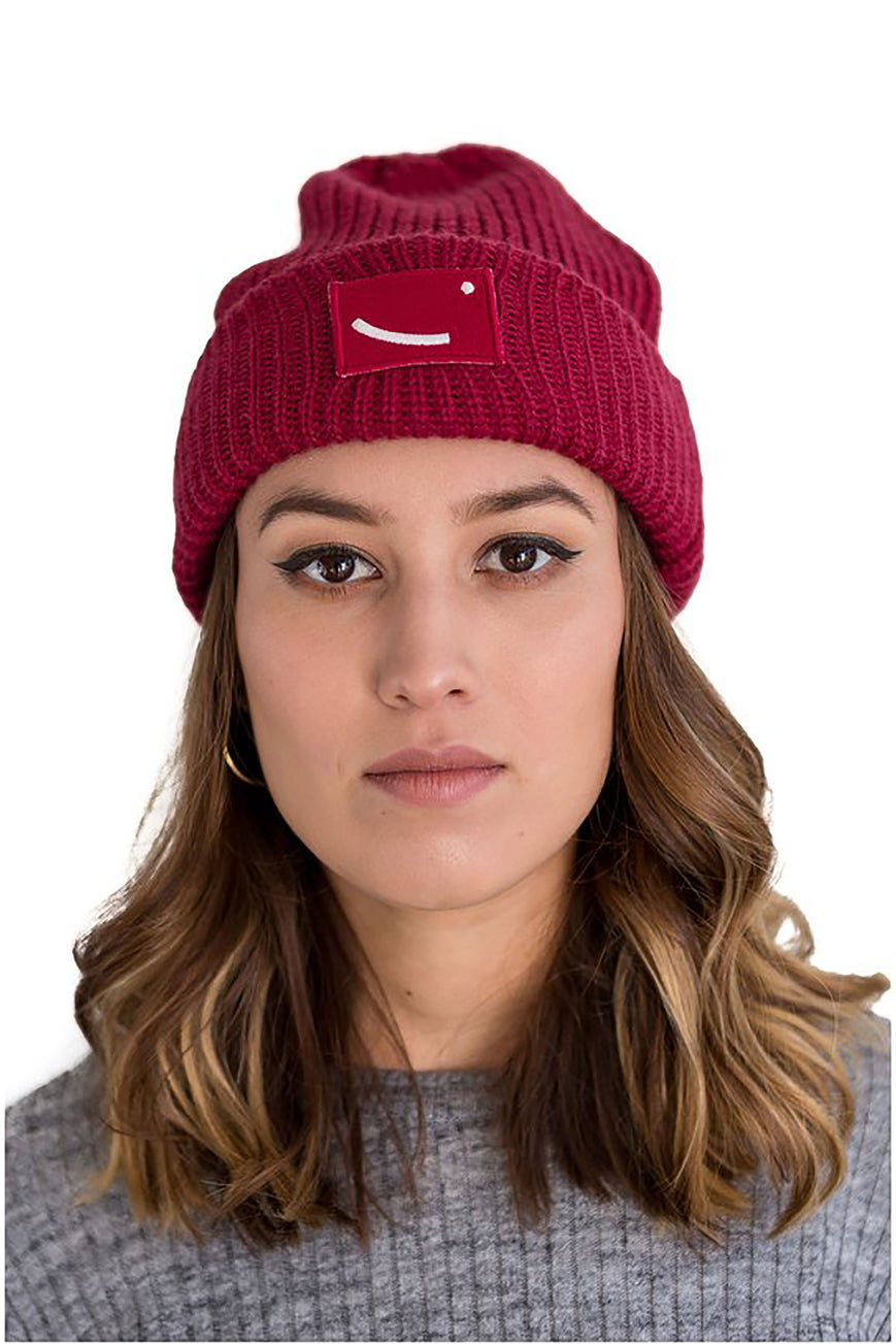 Shop luanda beanie red by hatsup. on thegreenlabels.com