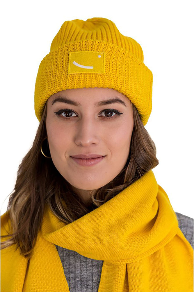 Shop luanda beanie yellow by hatsup. on thegreenlabels.com