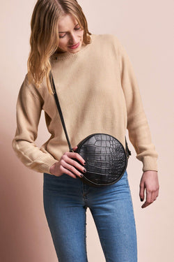 luna croco black by O My Bag on thegreenlabels