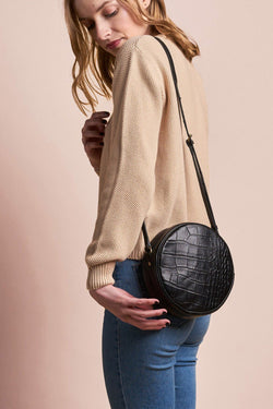luna croco black by O My Bag on thegreenlabels