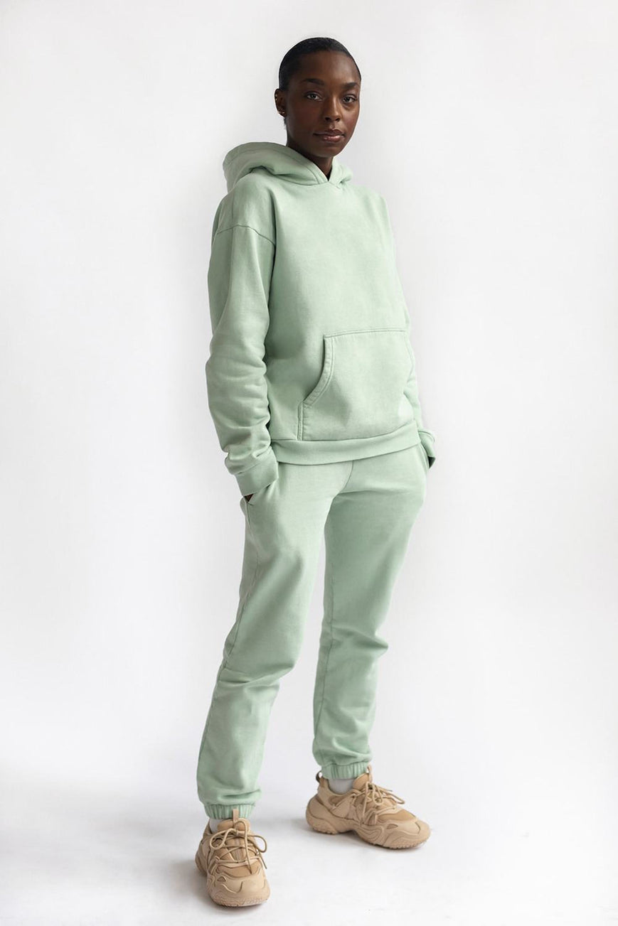 shop matcha green loose pants by capsule studio at thegreenlabels