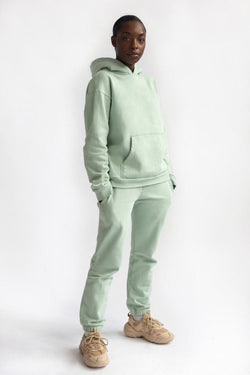 shop matcha green loose pants by capsule studio at thegreenlabels