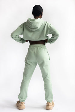 shop matcha green loose pants by capsule studio at thegreenlabels