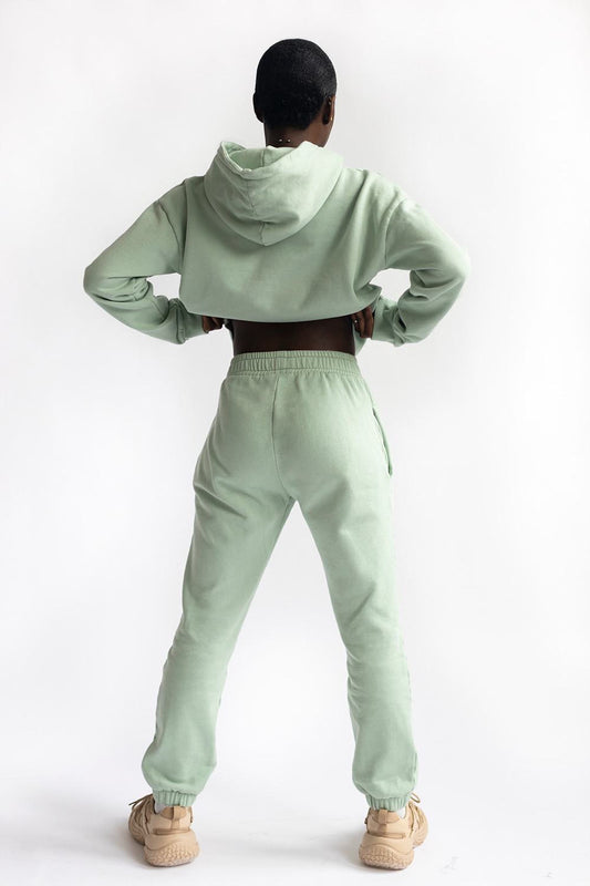 shop matcha green loose pants by capsule studio at thegreenlabels