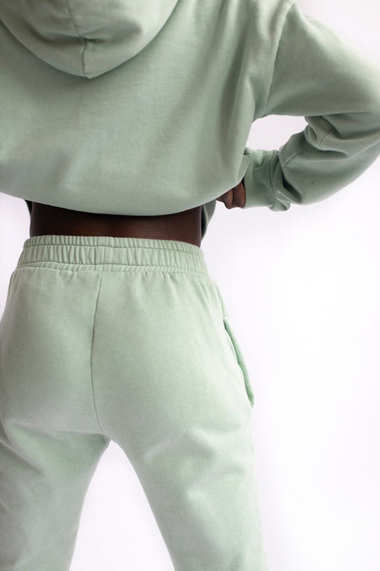 shop matcha green loose pants by capsule studio at thegreenlabels