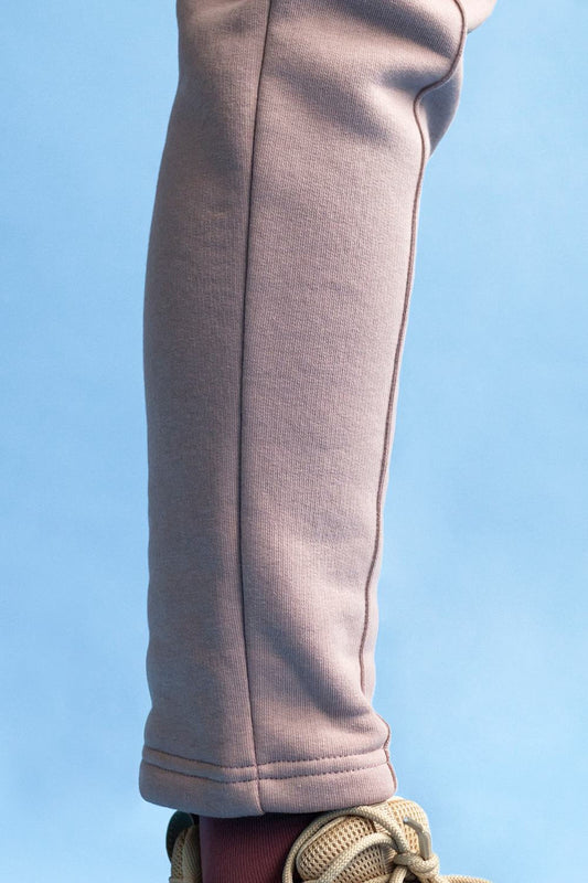 shop dusty rose sweatpants by Capsule Studio at thegreenlabels