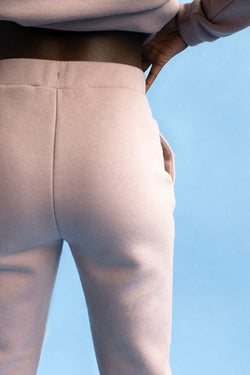 shop dusty rose sweatpants by Capsule Studio at thegreenlabels