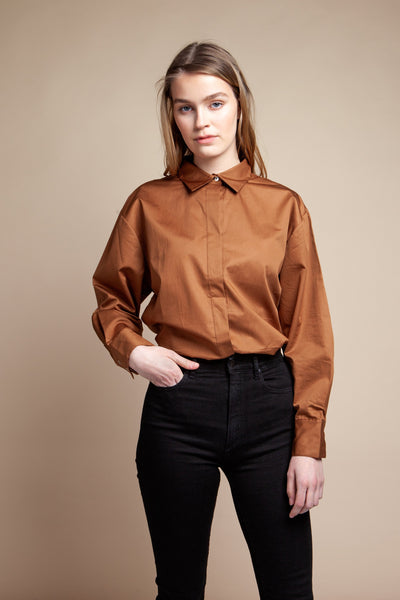 shop ivy shirt brown by Signe at thegreenlabels