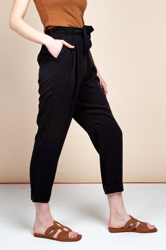 shop high waist trousers black by Cossac at thegreenabels