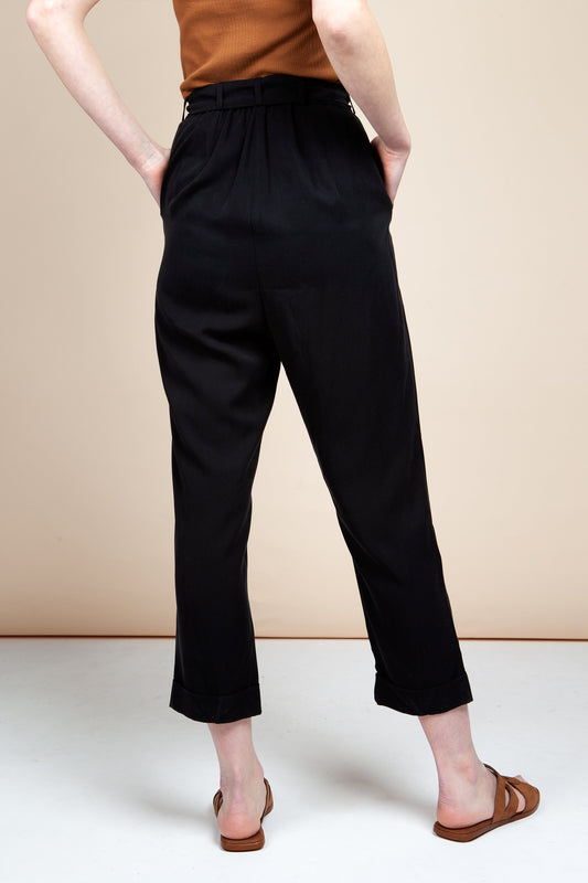 shop high waist trousers black by Cossac at thegreenabels