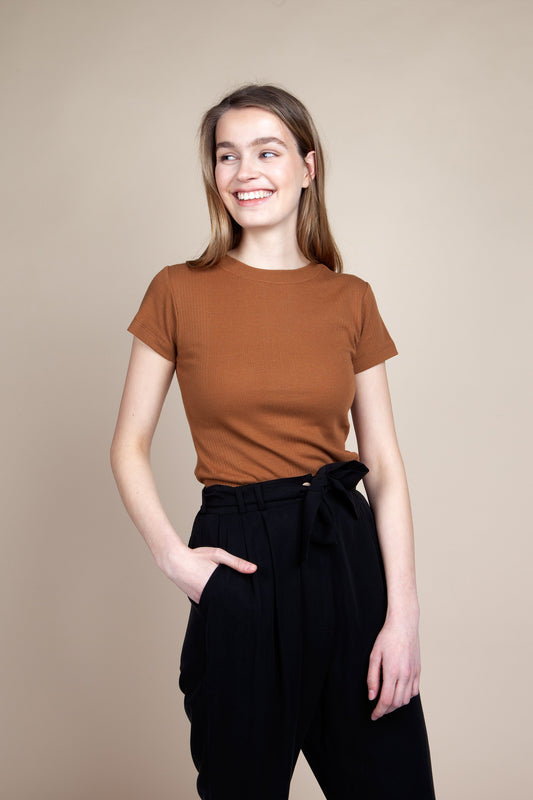 shop flora rib tee by Signe at thegreenlabe