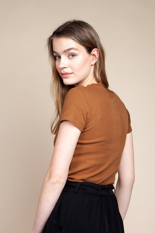 shop flora rib tee by Signe at thegreenlabe