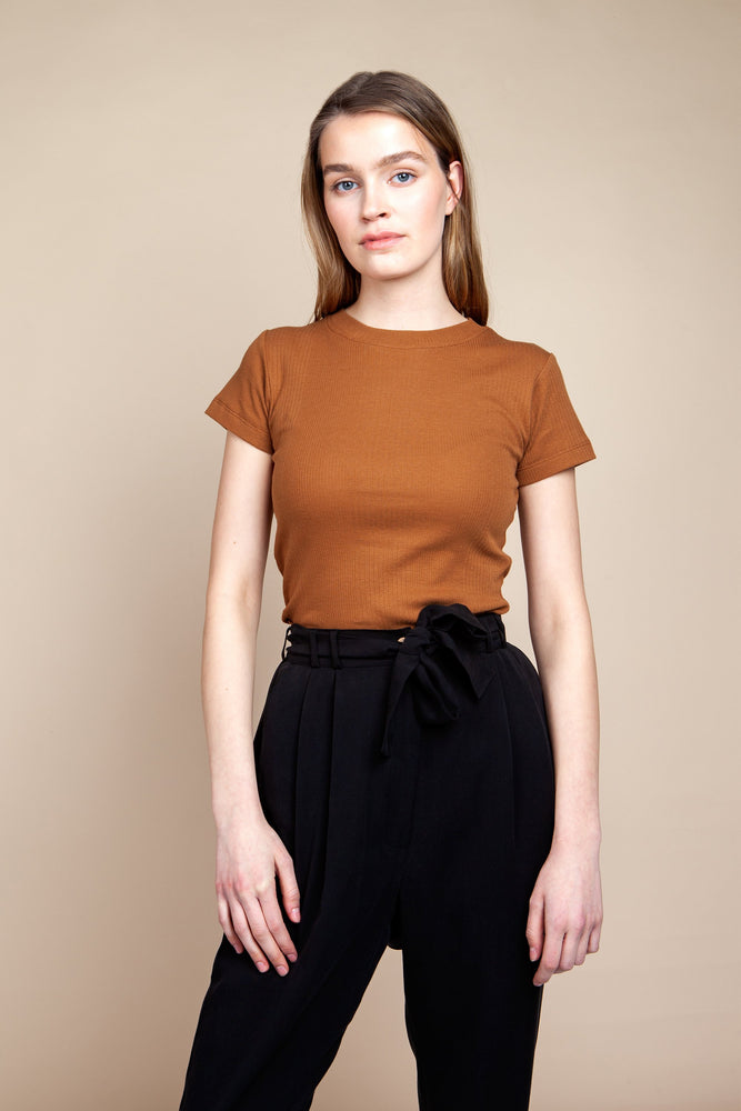 shop flora rib tee by Signe at thegreenlabels