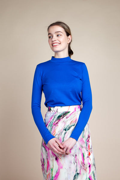 eva long sleeve top blue by Frisur at thegreenlabels