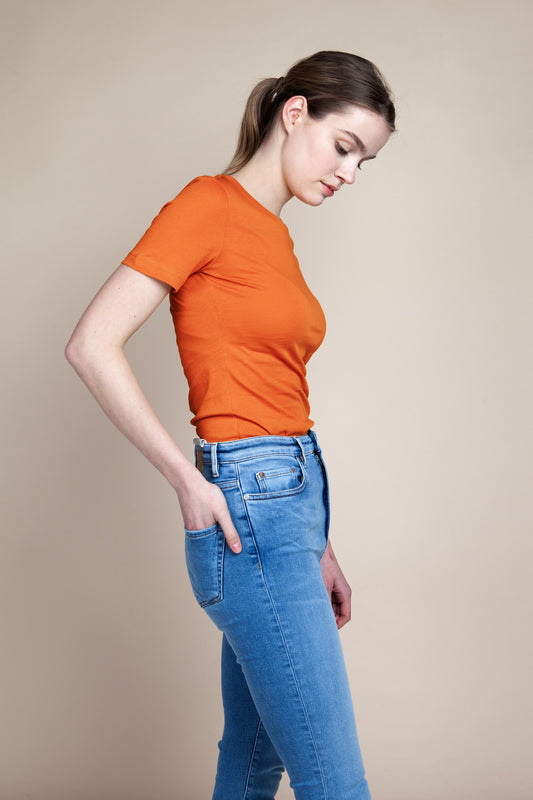 lidaa t-shirt pumpkin by ARMEDANGELS on thegreenlabels