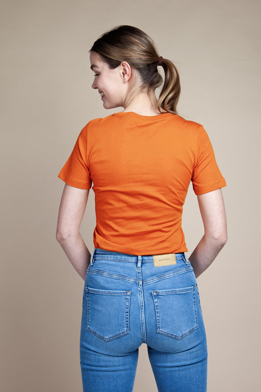 lidaa t-shirt pumpkin by ARMEDANGELS on thegreenlabels