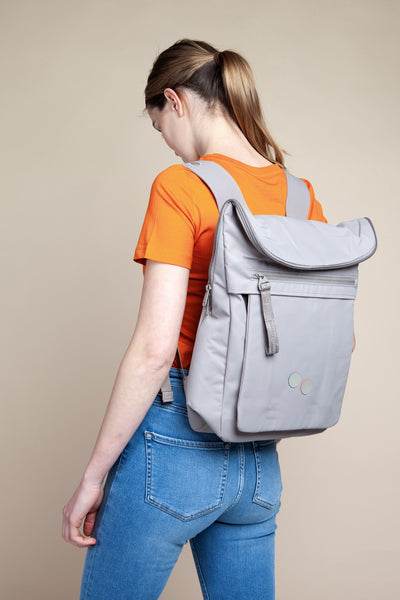 klak backpack cement taupe by pinqponq on thegreenlabels