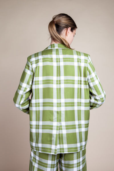 shop helena blazer palm check by Frisur at thegreenlabels