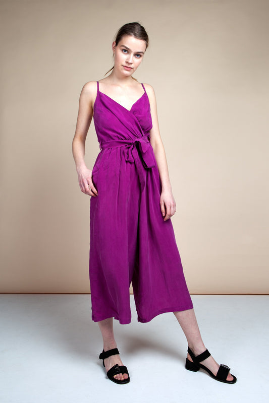 shop culotte jumpsuit bold cassis by Cossac at thegreenlabels