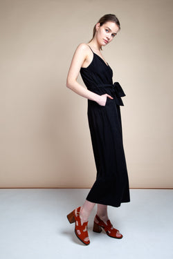 shop culotte jumpsuit black by Cossac at thegreenlabels