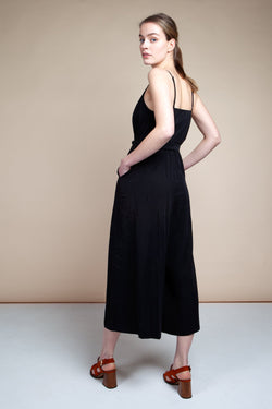 shop culotte jumpsuit black by Cossac at thegreenlabels