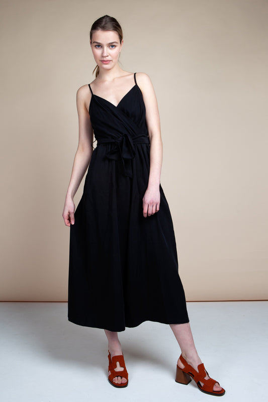 shop culotte jumpsuit black by Cossac at thegreenlabels