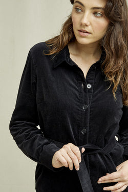shop mairi velvet boilersuit black by people tree at thegreenlabels