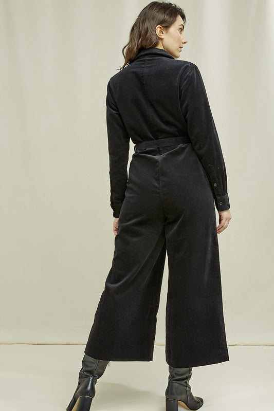 shop mairi velvet boilersuit black by people tree at thegreenlabels
