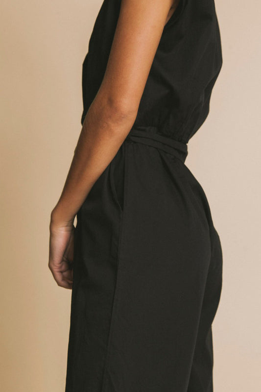 black malawi jumpsuit by Thinking Mu on Thegreenlabels