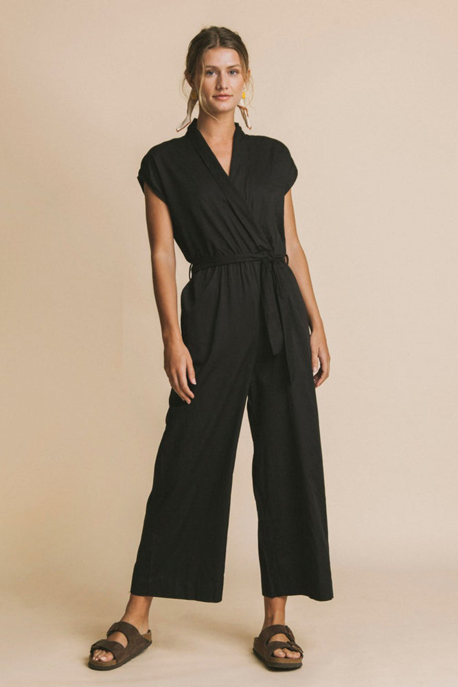 black malawi jumpsuit by Thinking Mu on Thegreenlabels