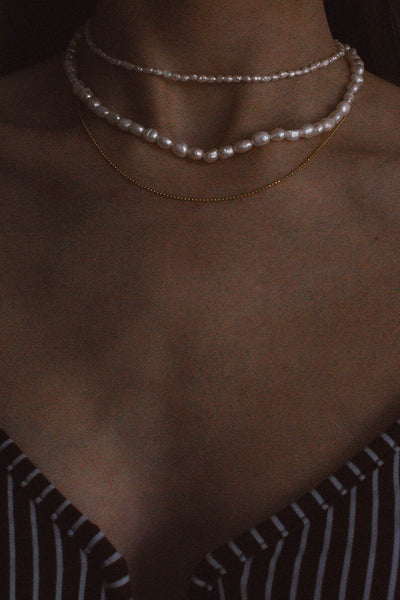 Shop maya layering necklace gold by Neinties on thegreenlabels.com