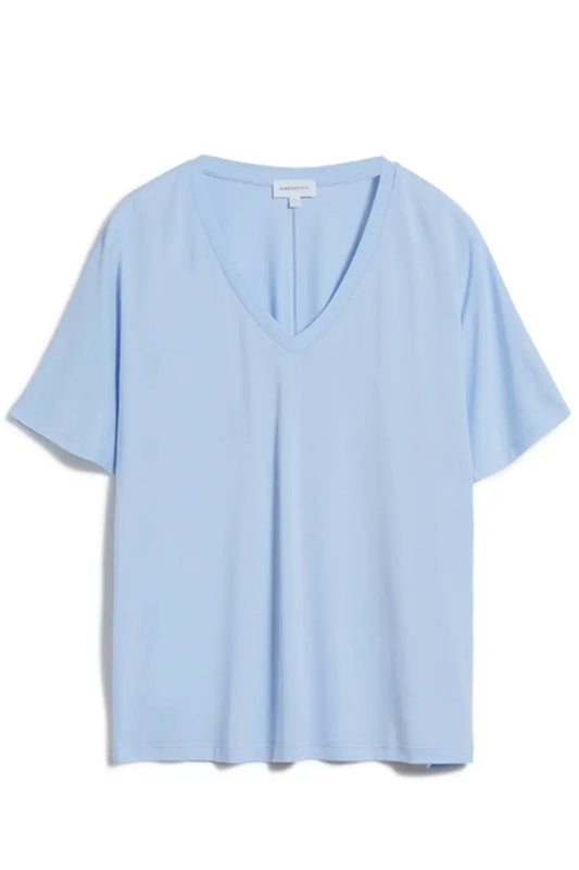 Shop miraa t-shirt pure blue by ARMEDANGELS on thegreenlabels.com