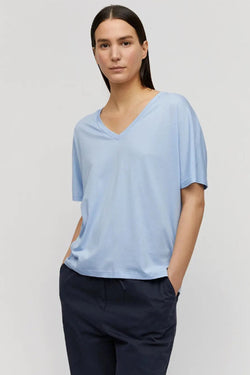 Shop miraa t-shirt pure blue by ARMEDANGELS on thegreenlabels.com