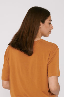 shop TENCEL™ lite t-shirt ocher by organic basics at thegreenlabels