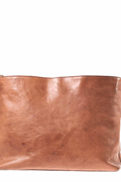 olivia horizontal shopper cognac by O My Bag on thegreenlabels