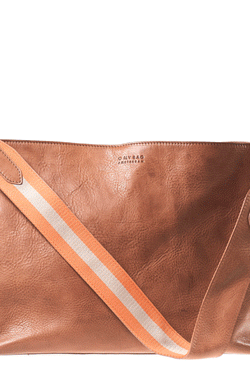 olivia horizontal shopper cognac by O My Bag on thegreenlabels