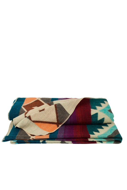 shop native plaid turquoise by alpaca loco at thegreenlabels