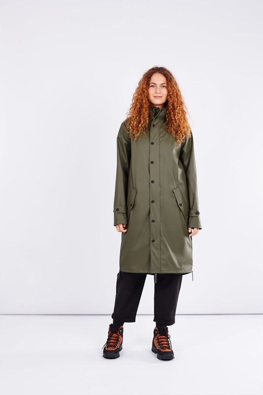 Shop  raincoat original army green by Maium at thegreenlabels