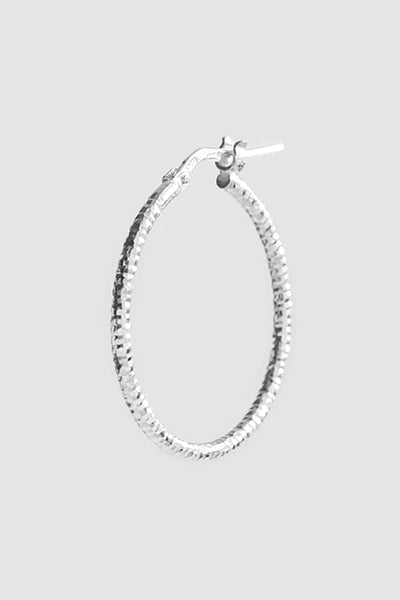 ocean earring hoop sterling silver by Neinties on thegreenlabels.com