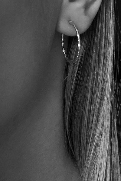 orion earring hoop sterling silver by Neinties on thegreenlabels.com