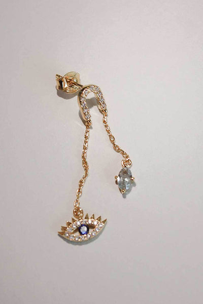 out of space earring gold <br> by sunny afternoon